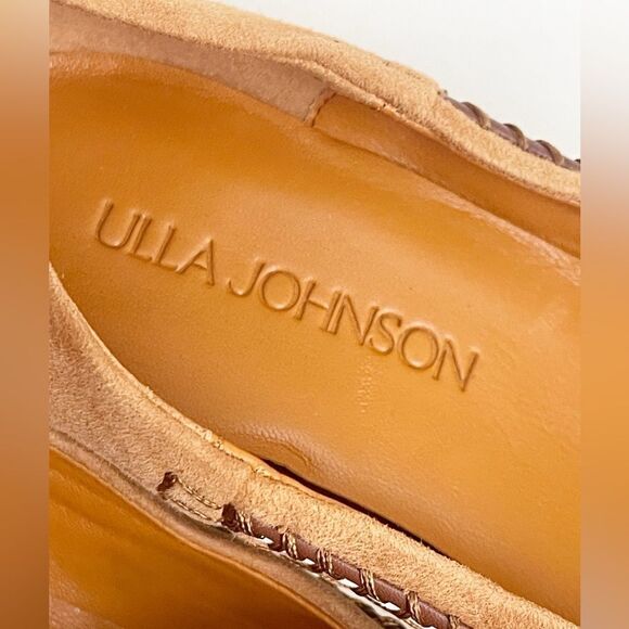 Ulla Johnson Blanca Whipstitch brown suede heels.  Lux boho 38/7.5 8  NEW - Picture 12 of 17